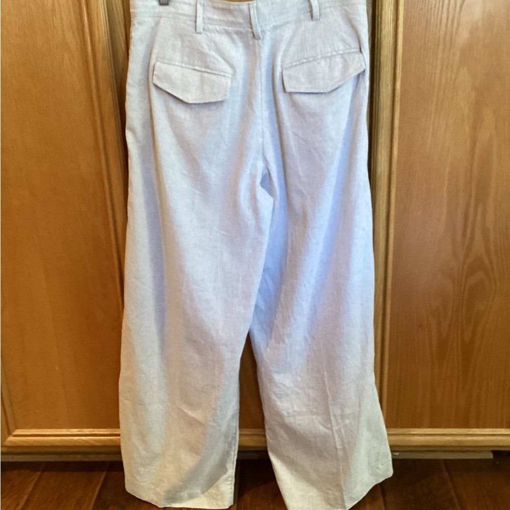 Banana Republic Linen-Blend Wide-Leg Pleated Pants - Picture 6 of 14